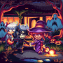 Belle MacFae and gang trick-or-treating