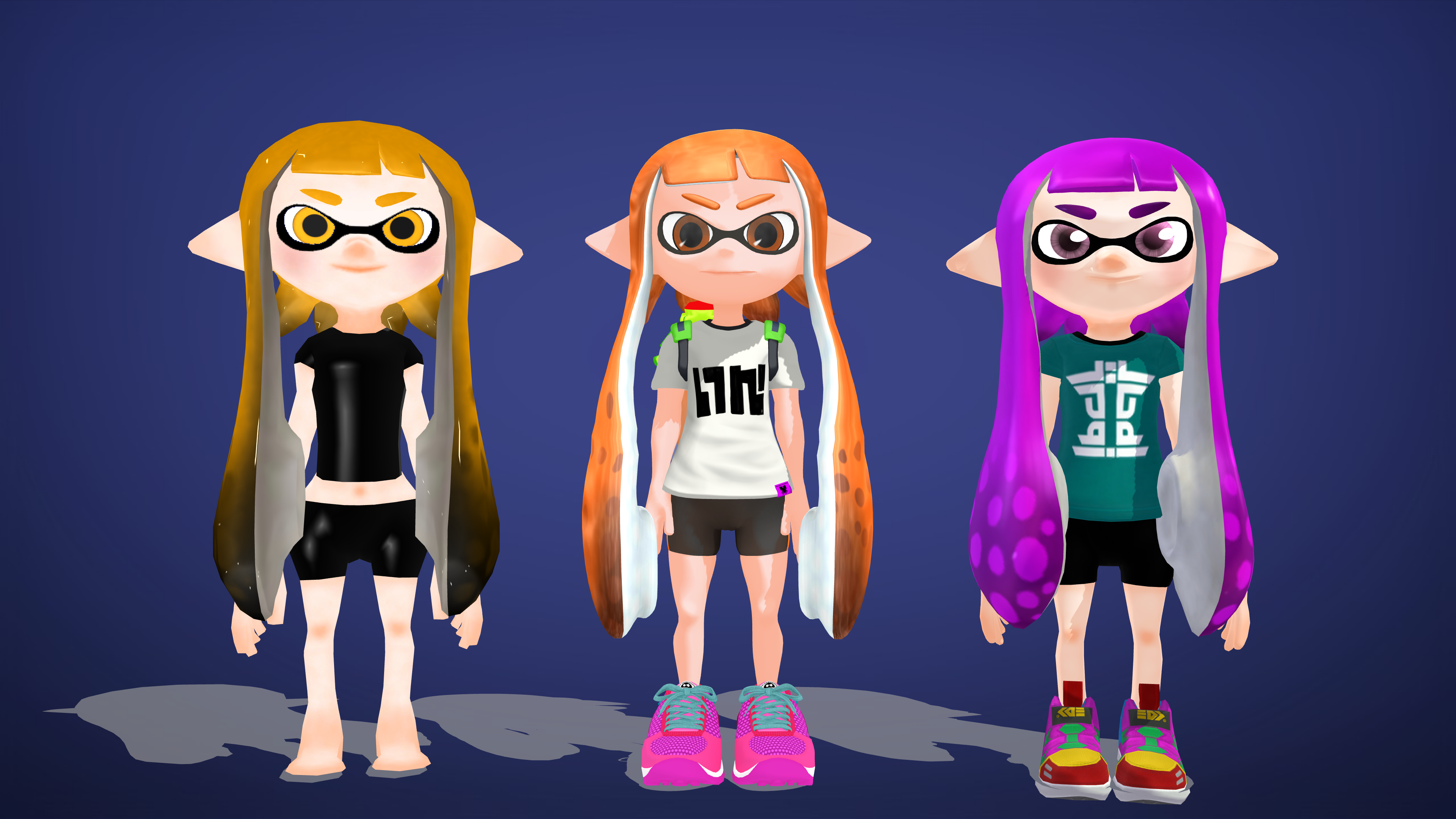 Grey Inkling Poster - evolution of Inkling models by kirliateam on DeviantArt