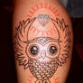 owl diamond tattoo