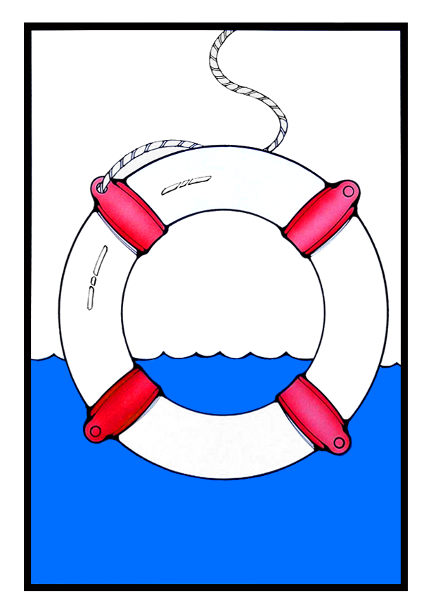 Life ring card