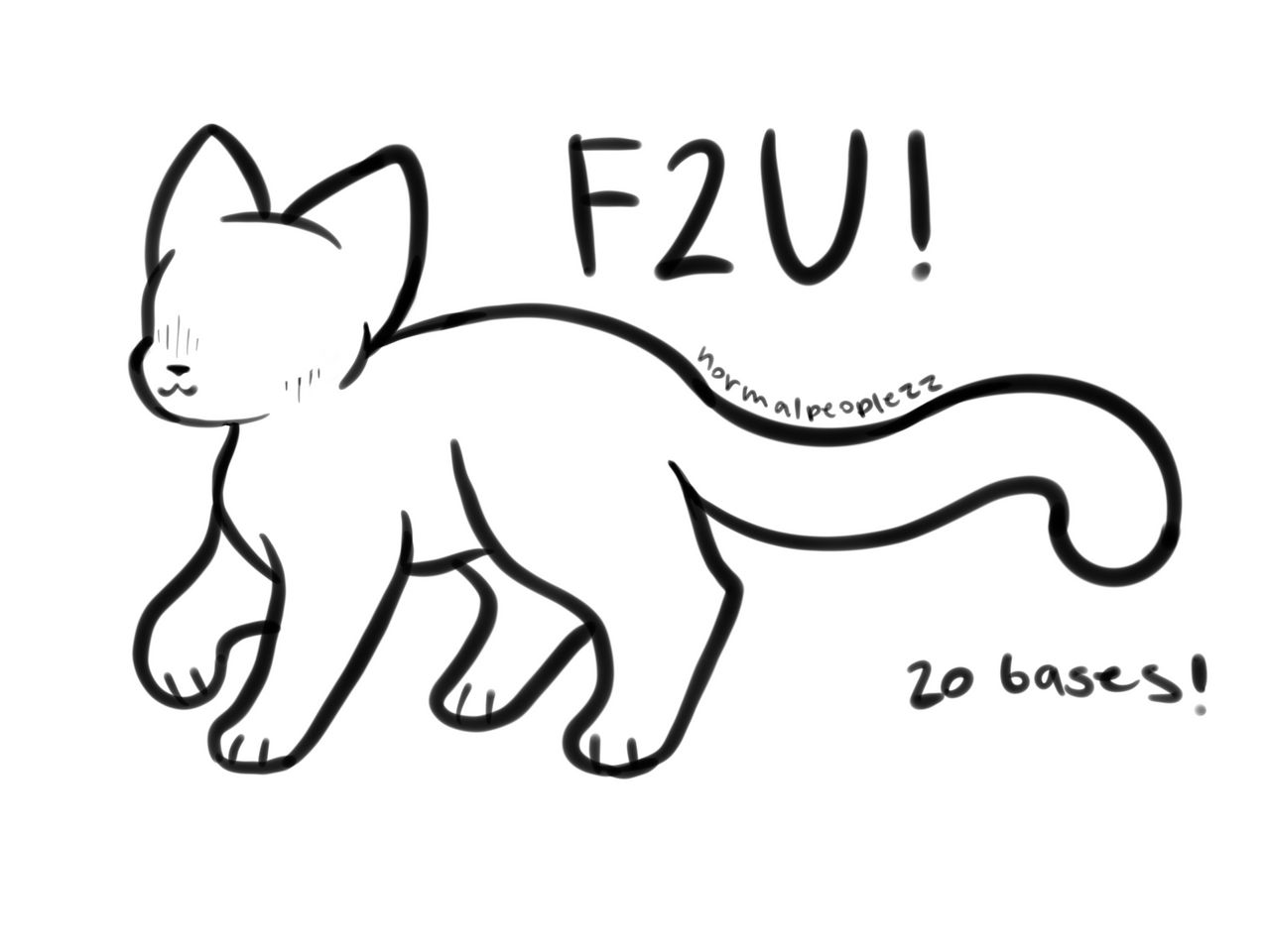 F2U Cat Bases! by peepz-art on DeviantArt
