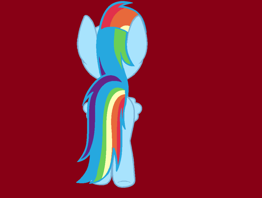 Rainbow Dash Back Angle Walk by Chao0071 on DeviantArt
