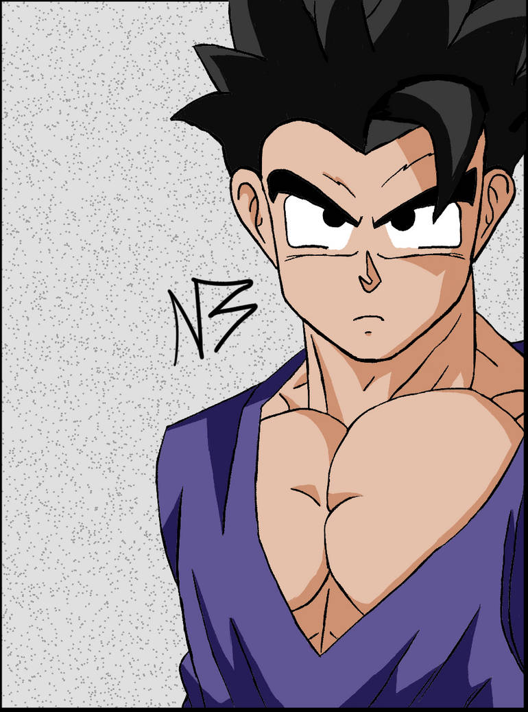 Gohan Rage Base (Base) Gohan (DBS Hero) by NinjaSquidComics on DeviantArt