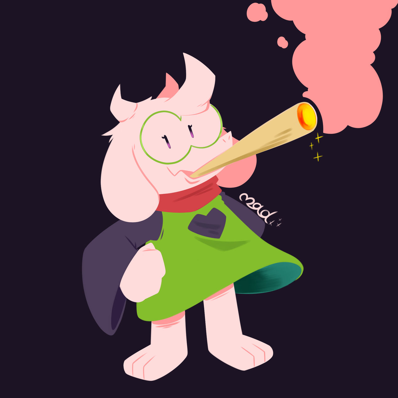 Delta Rune Ralsei Blunt Ralsei passing the Blunt by TheMadFanatic on DeviantArt