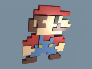 8-bit 3d Mario