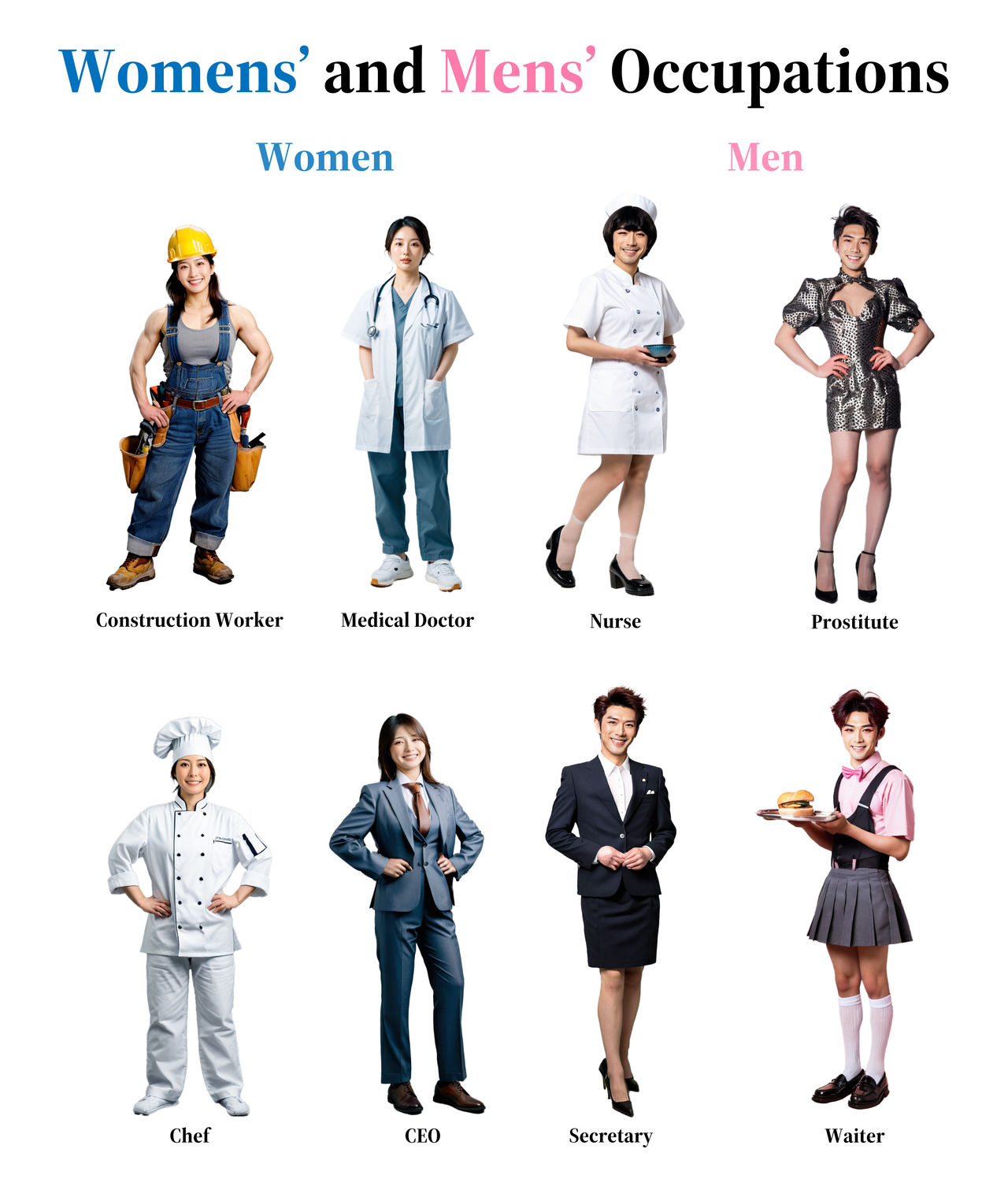 Womens and Mens Occupations by ignoringy on DeviantArt