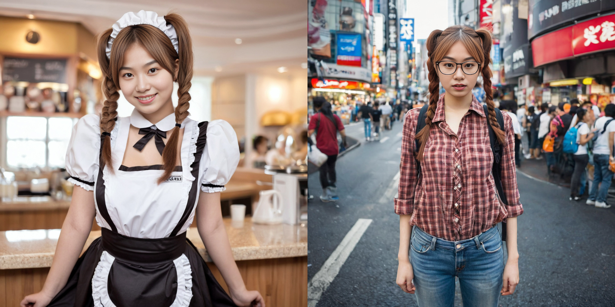 Maid cafe waitress to Otaku