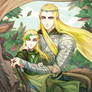Young Legolas and Thranduil