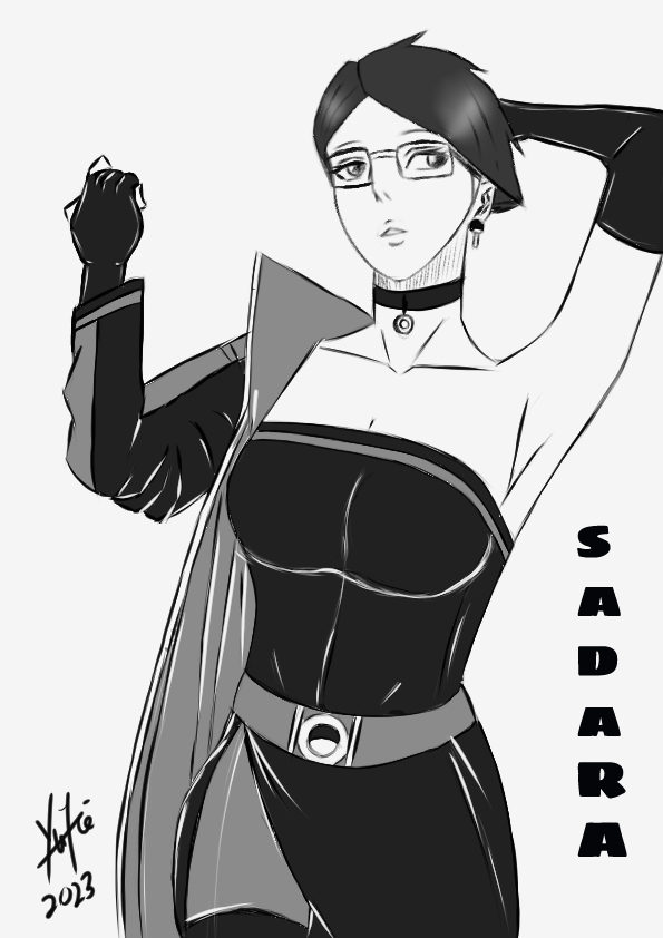 Sarada Uchiha - HS2 - manga ver. 01 by YaoUchiha on DeviantArt