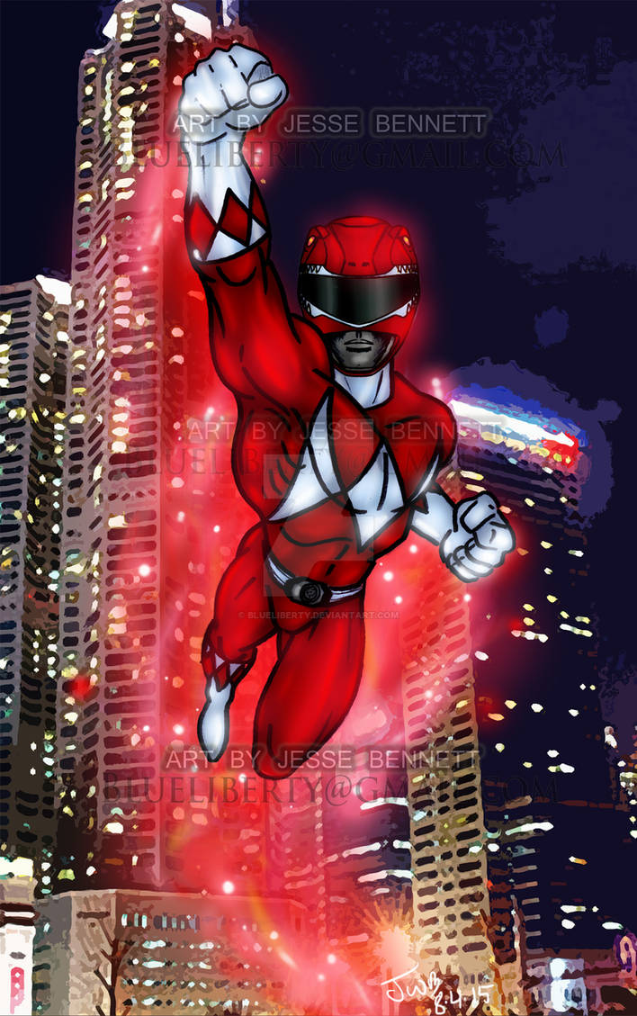 Mmpr Red Ranger Teleport by blueliberty on DeviantArt