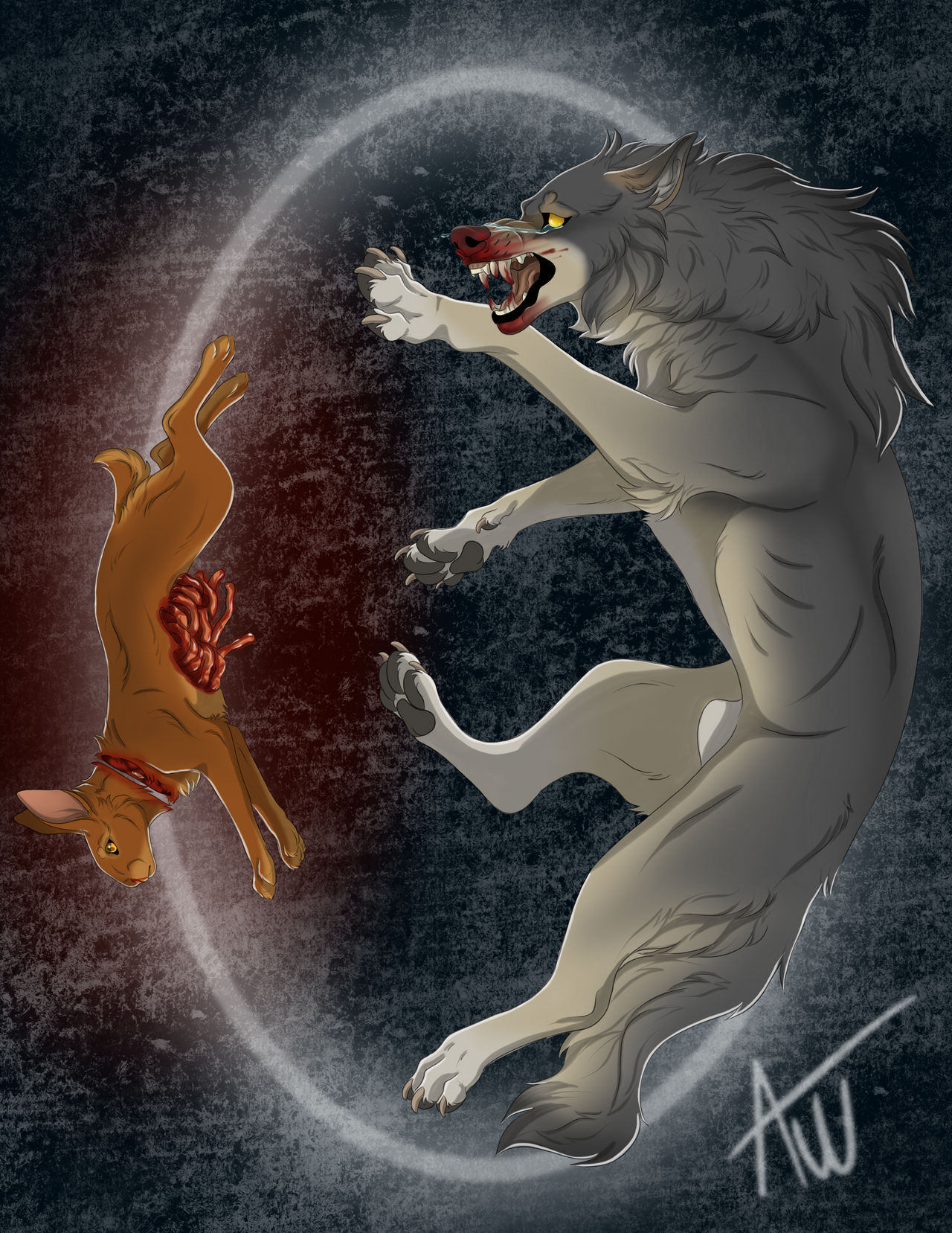 Wolves Devouring A Rabbit's Dear Rabbit by AlphaWolfArt1 on DeviantArt