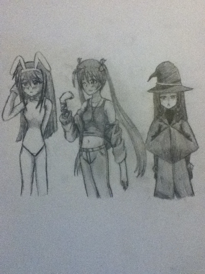 Chisame, Asuna, and Yue