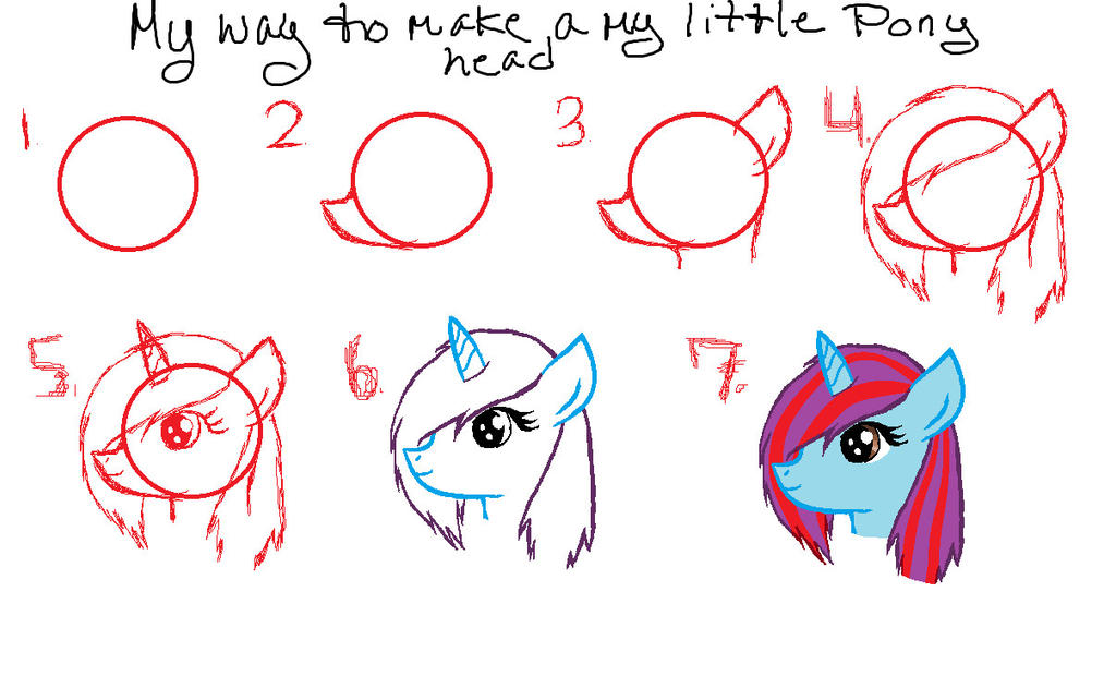 My way to make a my little pony head by kaitolova on DeviantArt