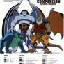 Gargoyles size and color chart - 4