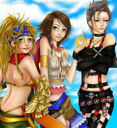 Yuna,Rikku And Paine