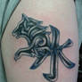 Celtic wolf and Kanji