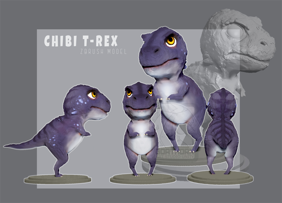 Chibi T-rex by GoatHornStudio on DeviantArt