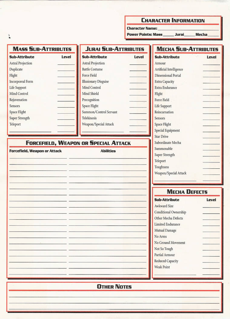 Rpg Note Sheet Rpg Sheet by Vk3 on DeviantArt