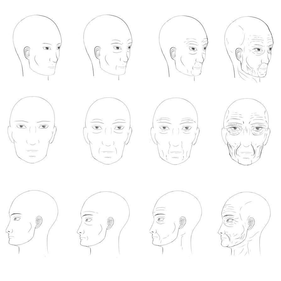 Deviantart Aging Process Daily practice - Aging details by ShiroDarkfate on DeviantArt