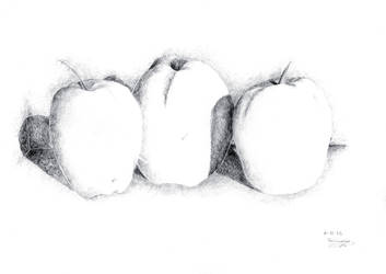 Texture apples drawing