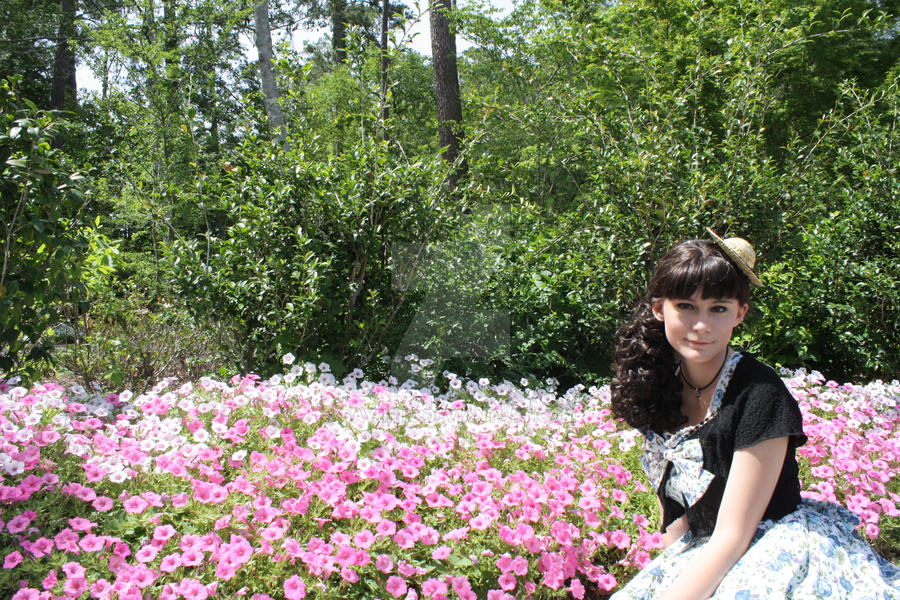 In a feild of flowers