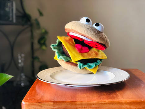 Sold! Cheeseburger Professional Hand Puppet