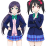 Nico Yazawa and Nozomi Tojo Headswap