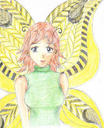 Yellow Butterfly Girl