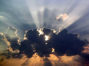 Sky with rays of Sun II