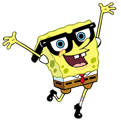 Spongebob with glasses.PNG by polexlim on DeviantArt