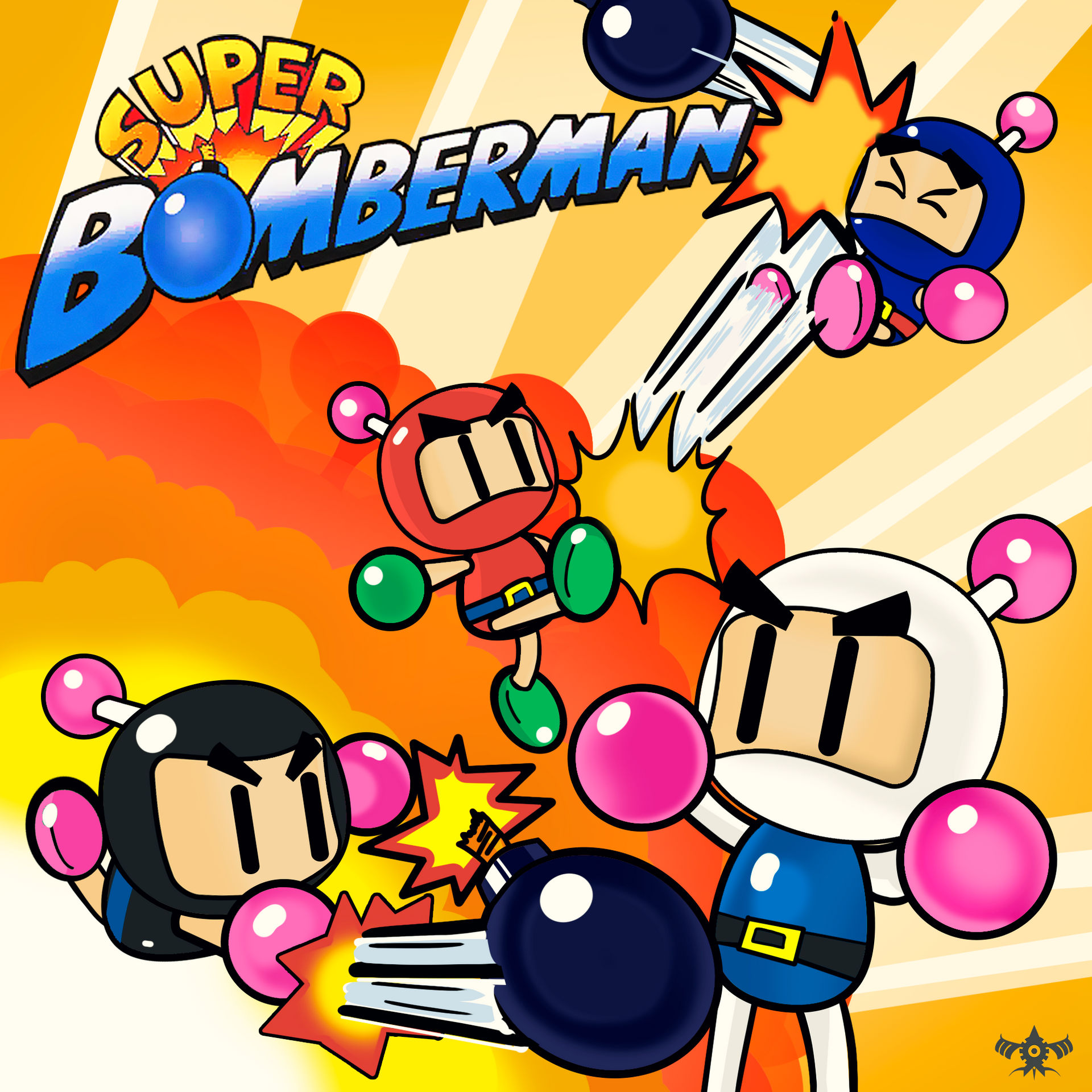 SUPER BOMBERMAN SNES COVER FANART by Paulodroid on DeviantArt