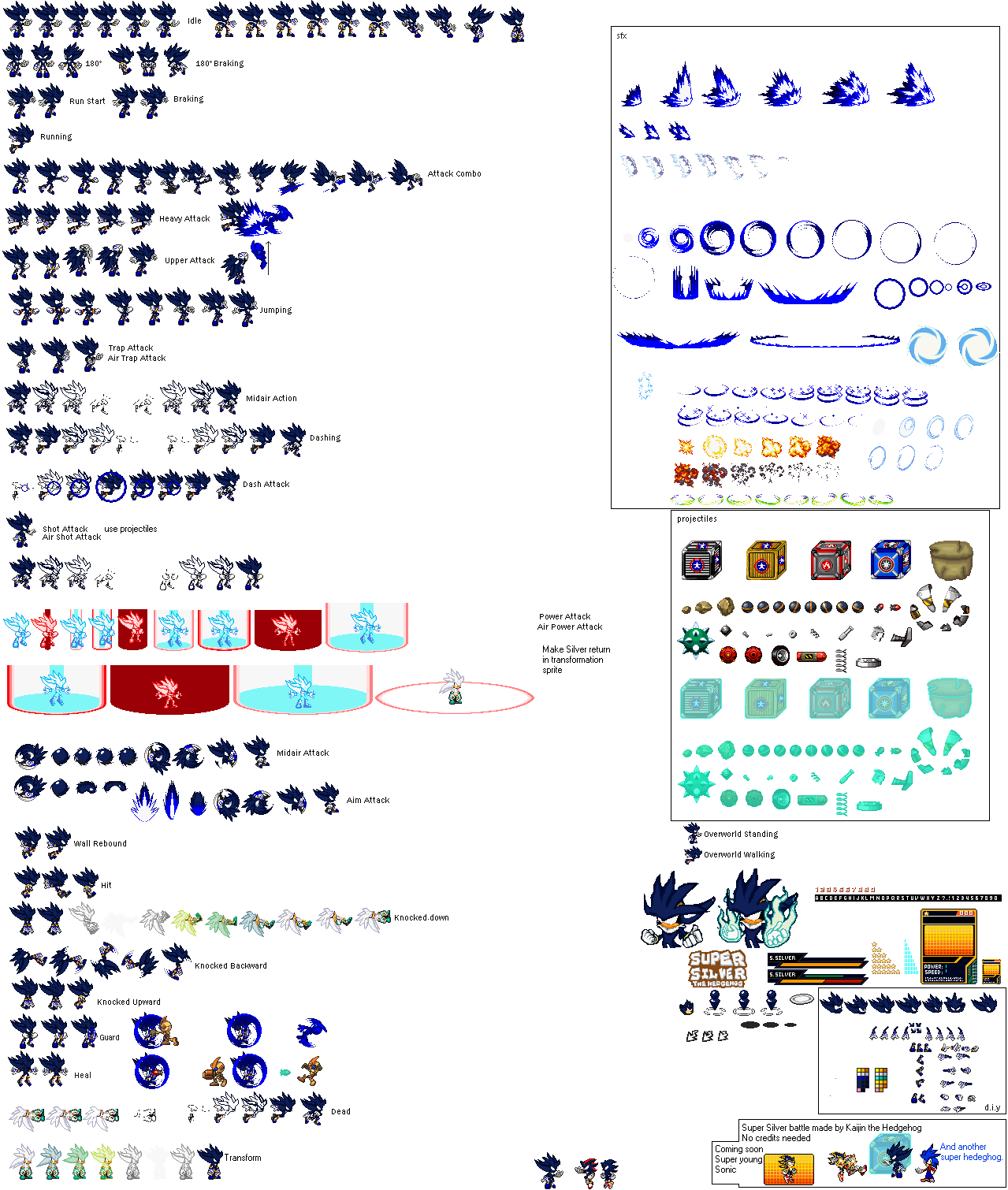 Silver Sprite Sheet :UPDATED: by LucarioShirona on DeviantArt