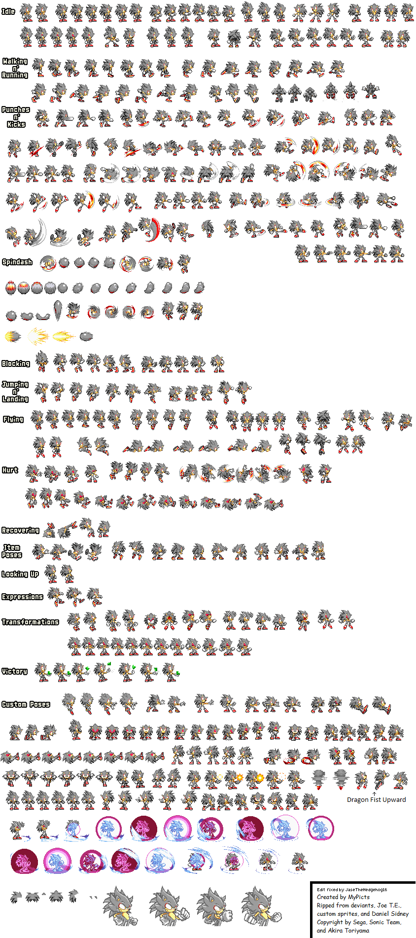 Sonic Sprite Sheet Pack 5 by SuperMarioFanDood on DeviantArt