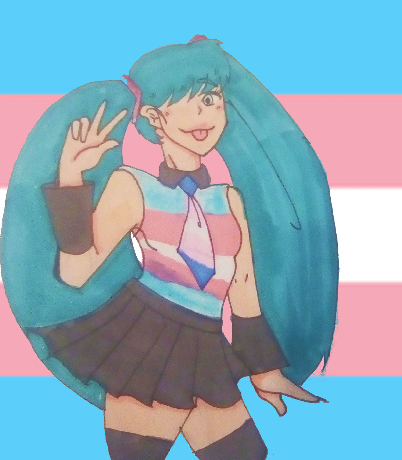 Miku says trans rights by MintyChamelon on DeviantArt