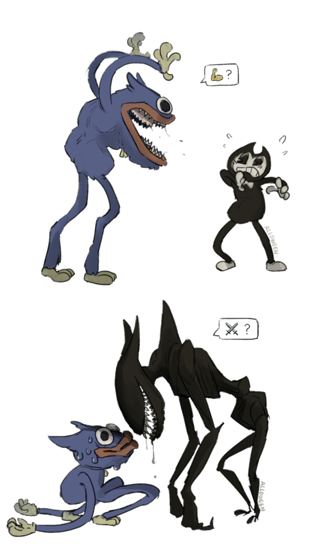 Alloween Deviantart HUGGY BENDY by Alloween on DeviantArt