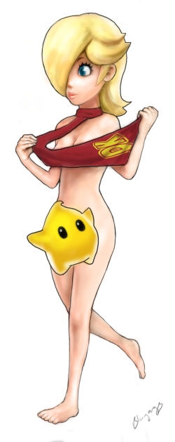 Rosalina in Donkey Kong's Tie.