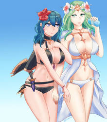 Summer Rhea and Byleth