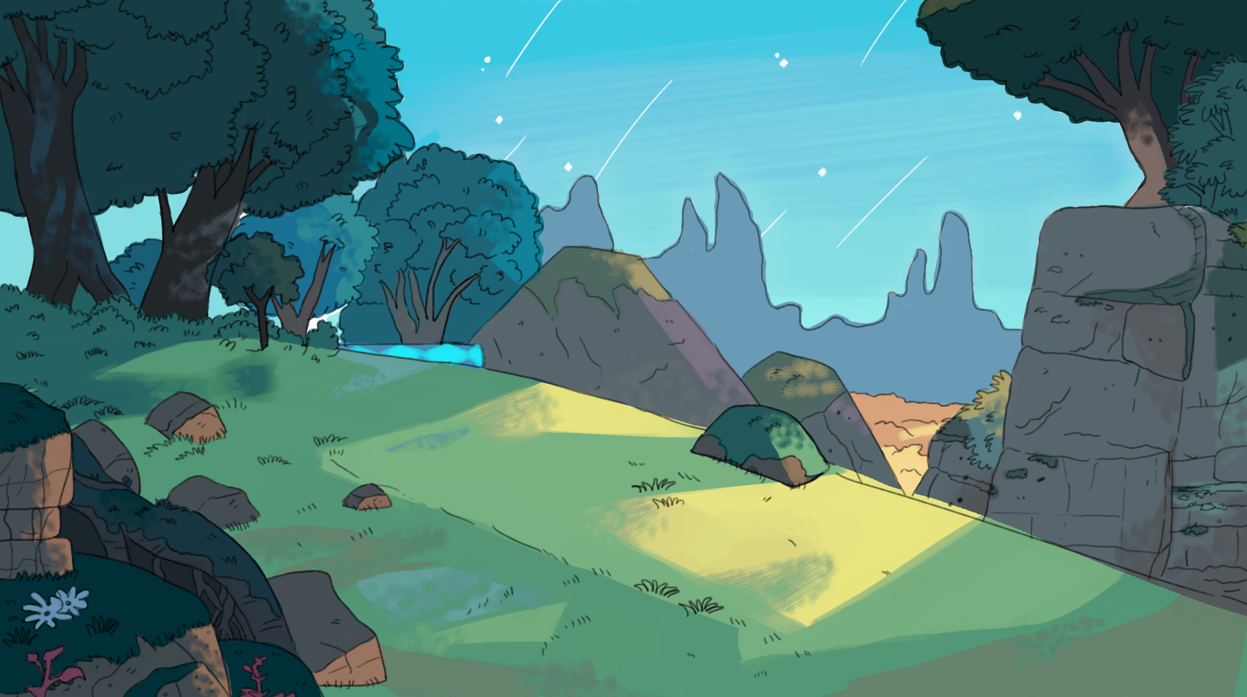 steven universe background art - recreation by caatastrophiic on DeviantArt