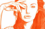 Angelina Jolie - orange by petiteophelia