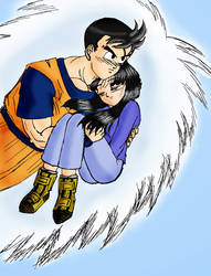 Mirai Gohan and Videl, colored