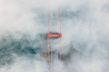 Above the Golden Gate Bridge in the Fog