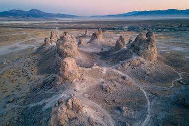 Trona Pinnacles at Sunset