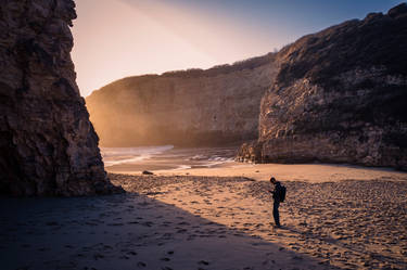 Last light at the beach