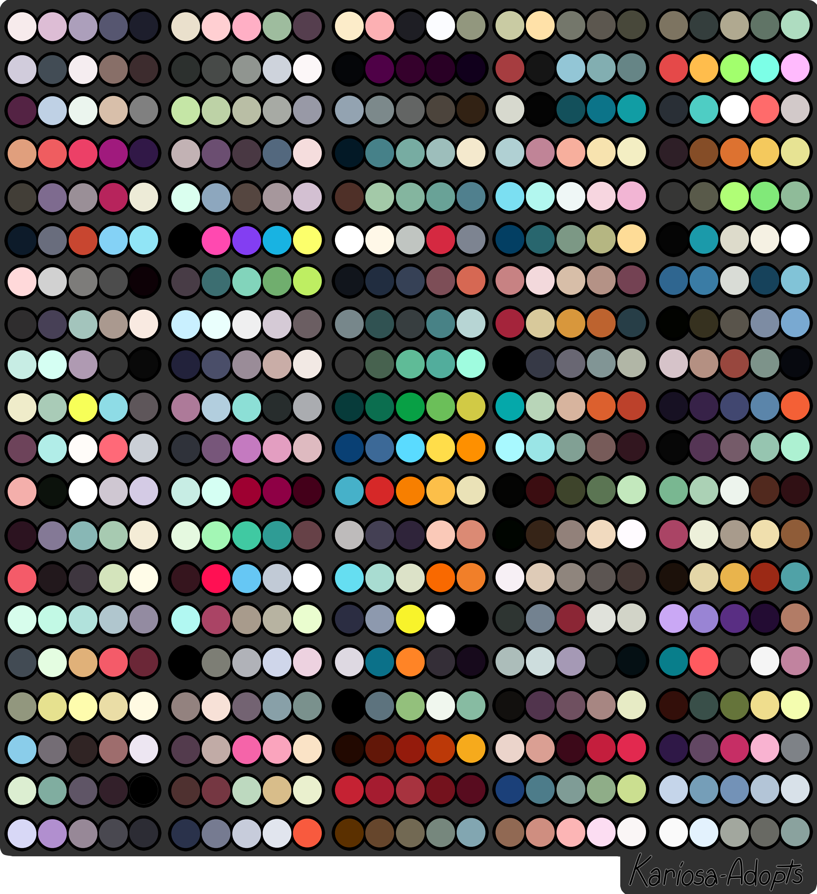 Color Palettes - Free to Use by Kariosa-Adopts on DeviantArt