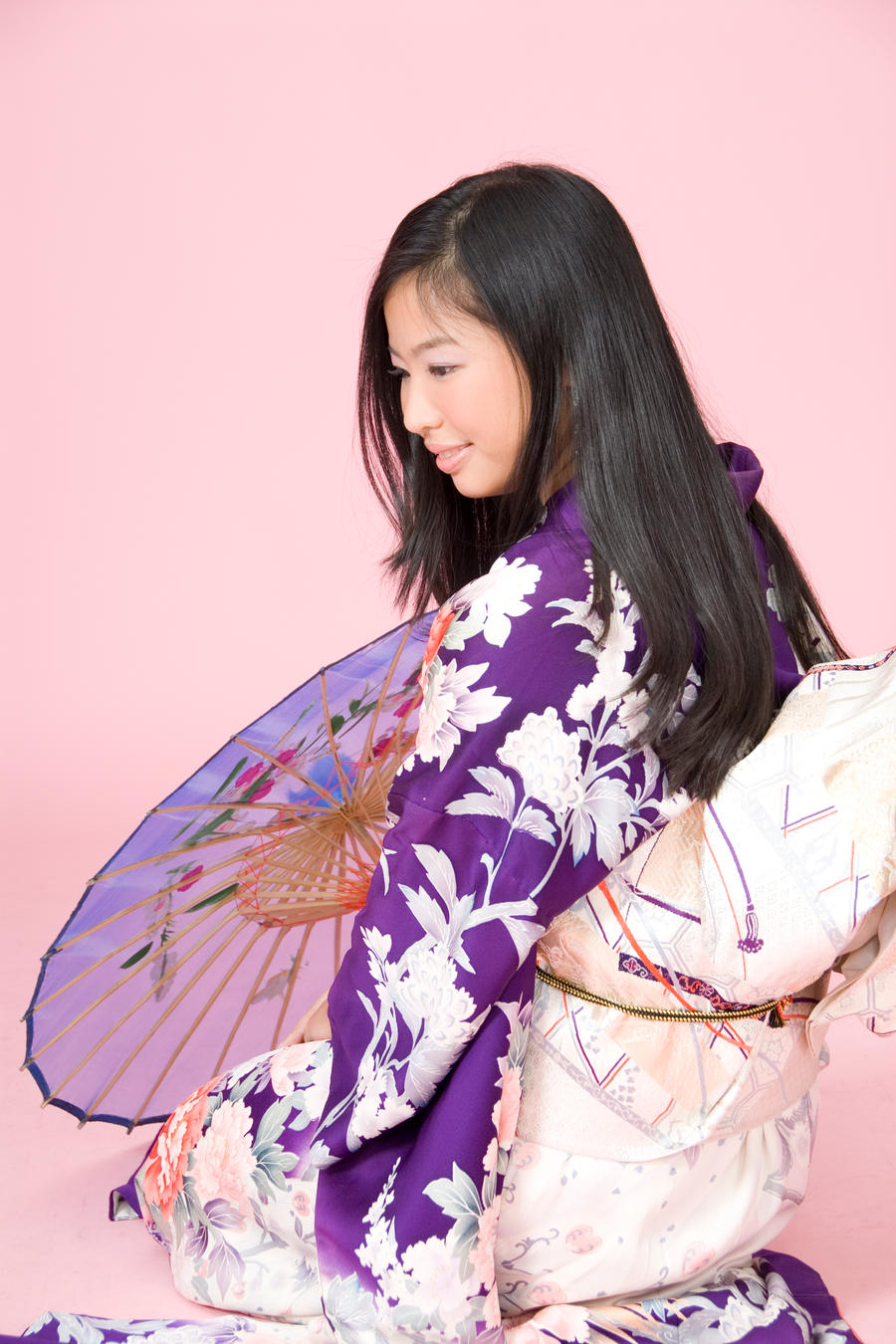 Kimono Kitsuke (purple) - 2