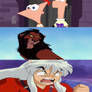 Inuyasha saves Phineas and Ferb from scar