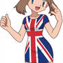May in Union Jack outfit