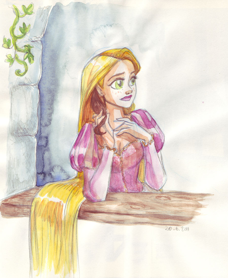 Rapunzel in tower by TaijaVigilia on DeviantArt