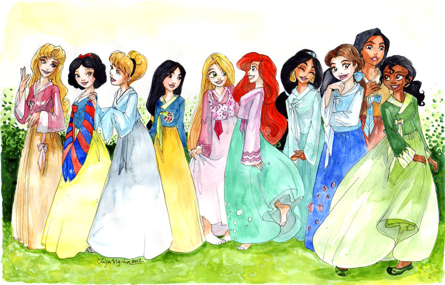 44444- Princesses in hanboks by TaijaVigilia