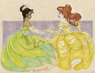 Tiana and Belle